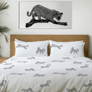 Safari Cheetah White Embroidered Bedding - myhomestore.com.pk