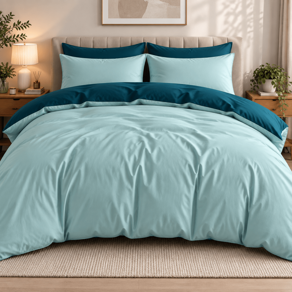 Sage Green & Beige Luxury Duvet Set - myhomestore.com.pk