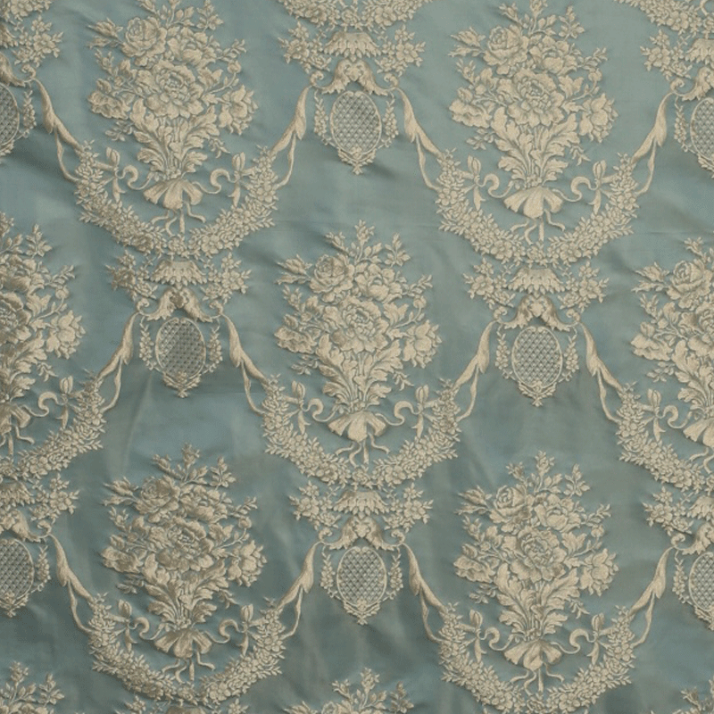 Sage With Gold Damask Jacquard Duvet set - myhomestore.com.pk