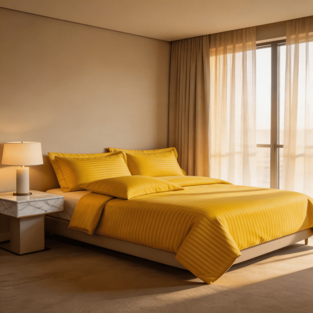 Satin Stripe Duvet Set Narrow Lines - myhomestore.com.pk