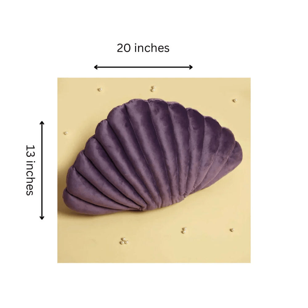 Seashell Decorative Velvet Baby Cushion - myhomestore.com.pk