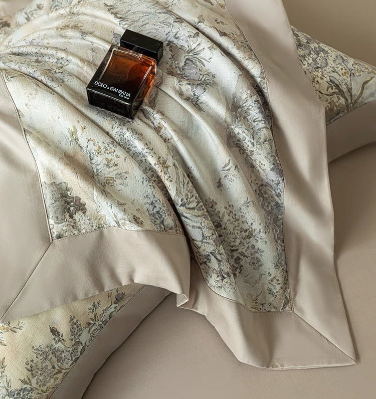 Serene Landscape Printed Duvet Set – Elegant Nature - Inspired Bedding with Soft Trim - myhomestore.com.pk