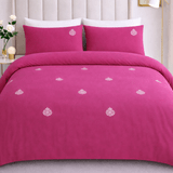 Shocking Pink Embroidered Bedding Set - myhomestore.com.pk