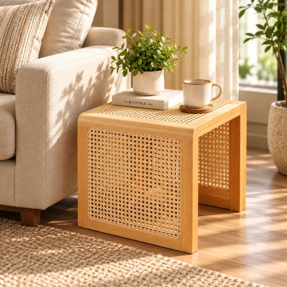 Side Table Lightweight Square NightStand for Lounge Room Restaurant - myhomestore.com.pk