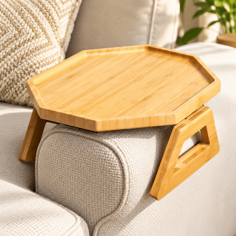Side Tables Sofa Armrest Clip-On Tray - myhomestore.com.pk