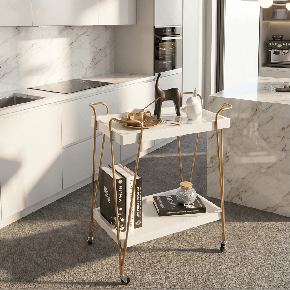 Simple European Dining Cart Trolley - myhomestore.com.pk