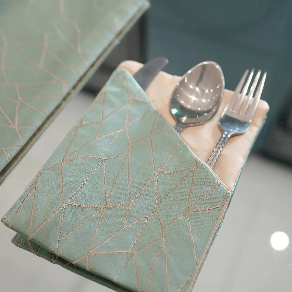Sleek Mint Green Table Mat Set - myhomestore.com.pk