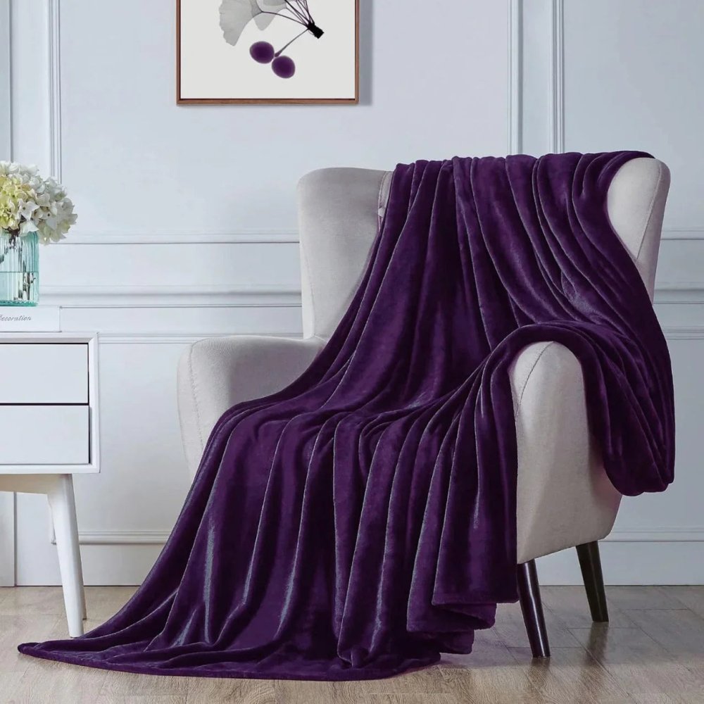 Soft Flannel Fleece Blanket In Beige - myhomestore.com.pk