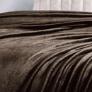 Soft Flannel Fleece Blanket In Brown - myhomestore.com.pk