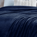 Soft Flannel Fleece Blanket In Navy - myhomestore.com.pk