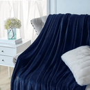 Soft Flannel Fleece Blanket In Navy - myhomestore.com.pk