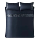 Solid Color Duvet Cover (Blue with black sequence) - myhomestore.com.pk