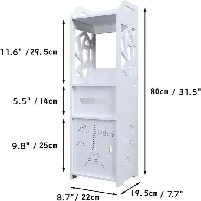 Spakoo Paris Bathroom Cabinet Stand Organizer Rack - myhomestore.com.pk