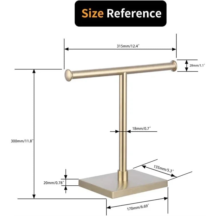 Square T - Shape Hand Towel Holder - myhomestore.com.pk