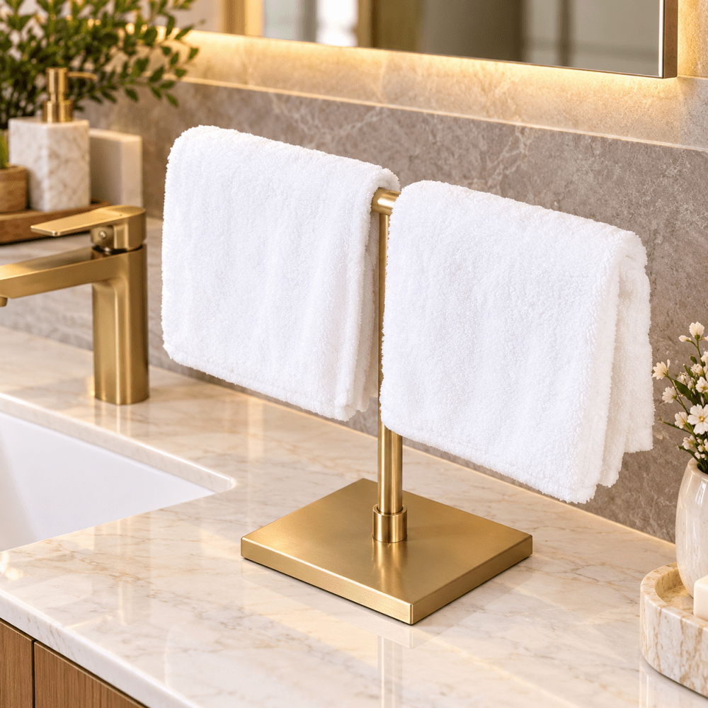 Square T-Shape Hand Towel Holder - myhomestore.com.pk