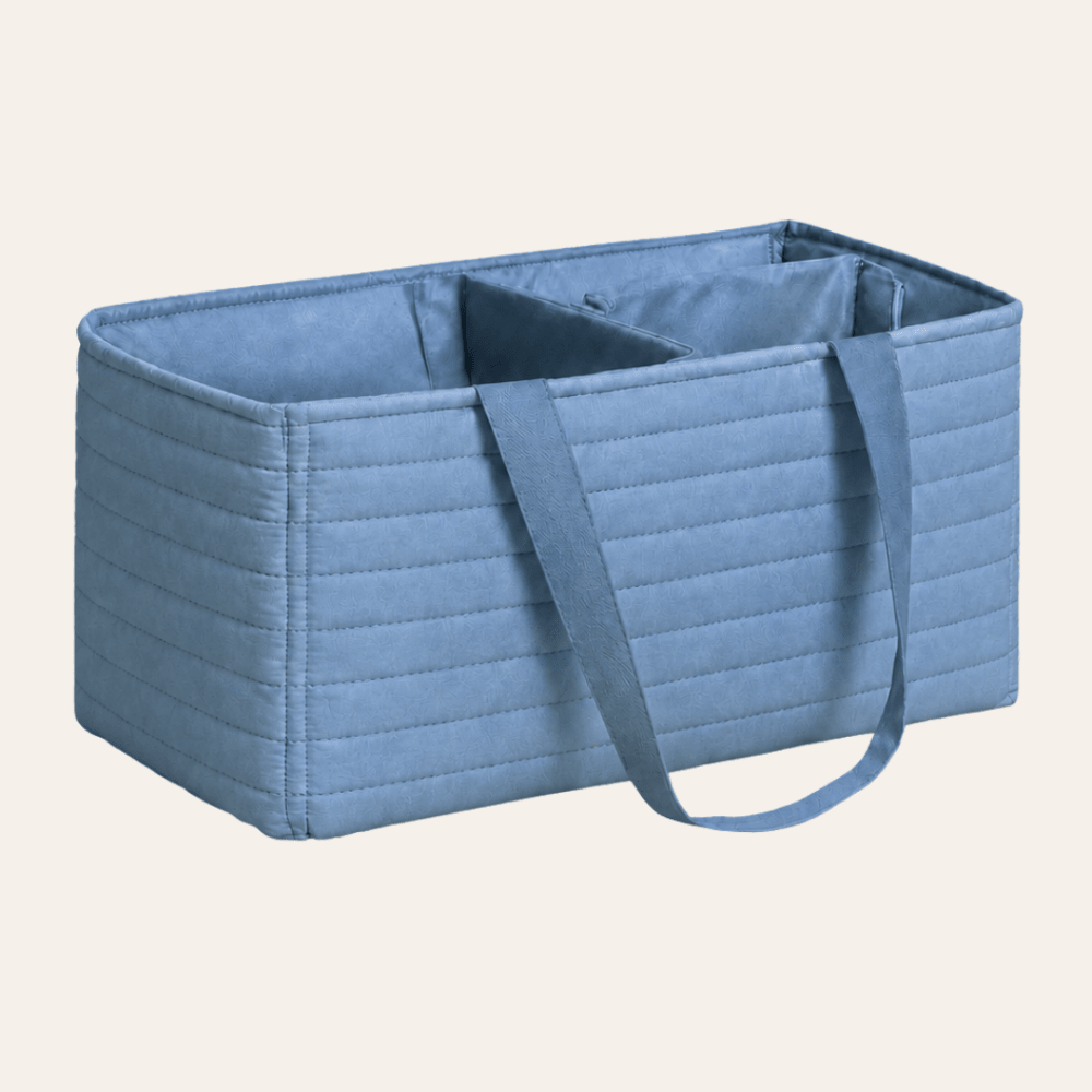 Stripe Quilted Diaper Caddy Bag | Baby Nursery Storage Organizer - myhomestore.com.pk