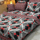 Stylish Printed Bedspread Set for King/Queen – 7 Pcs - myhomestore.com.pk