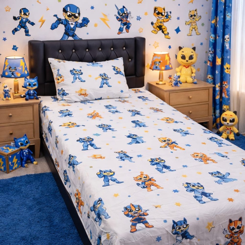 Super Cat Kids Bed - Sheet - myhomestore.com.pk
