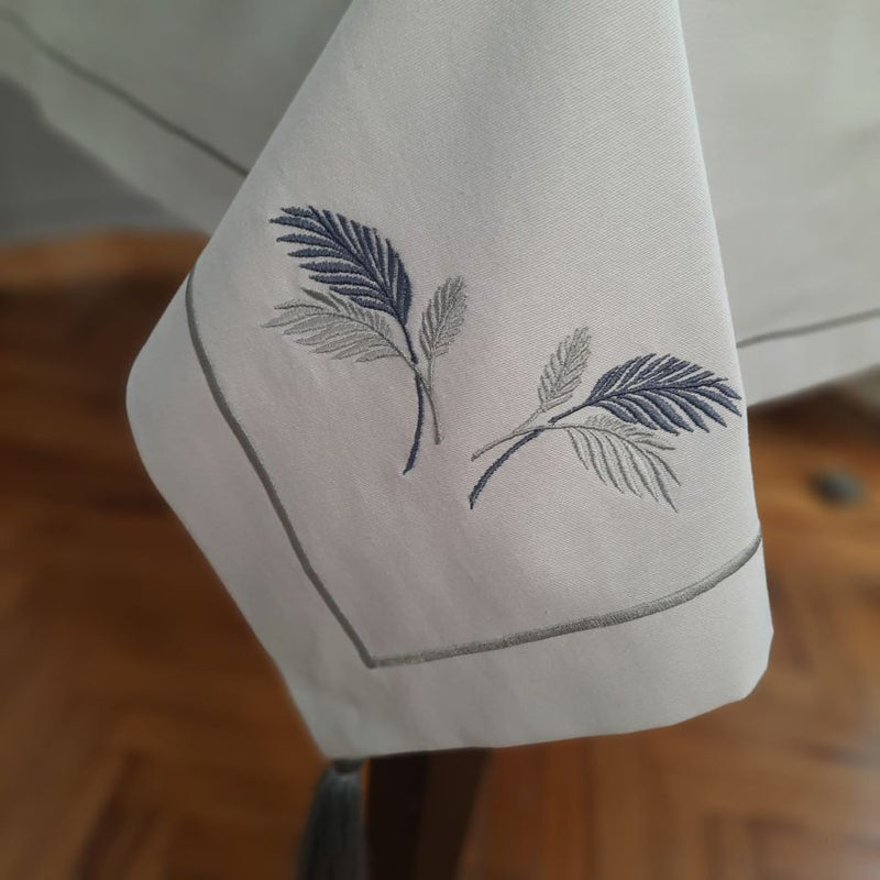 Leafy Embroidered Table Runner Set