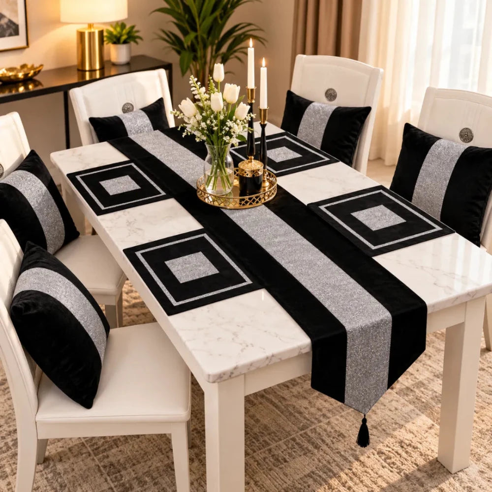 Table Runner (Black) - myhomestore.com.pk
