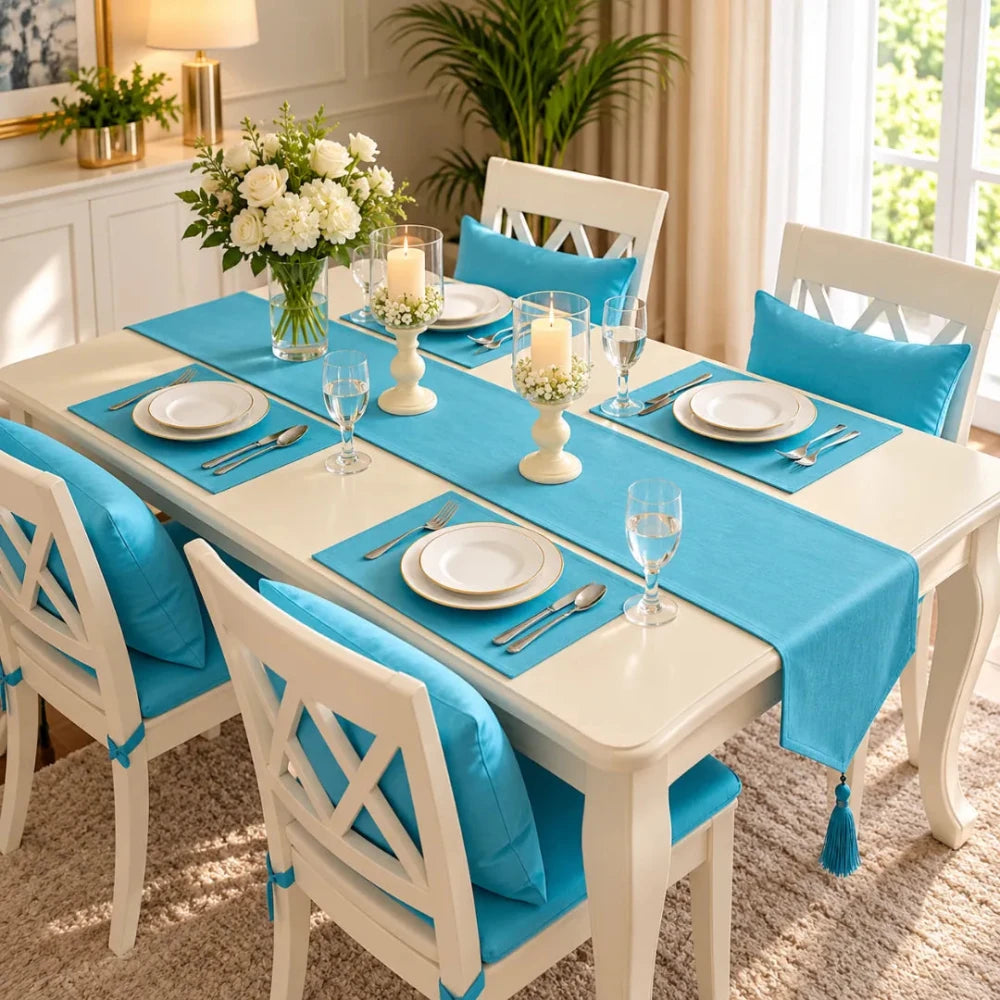 Table Runner (Blue) - myhomestore.com.pk