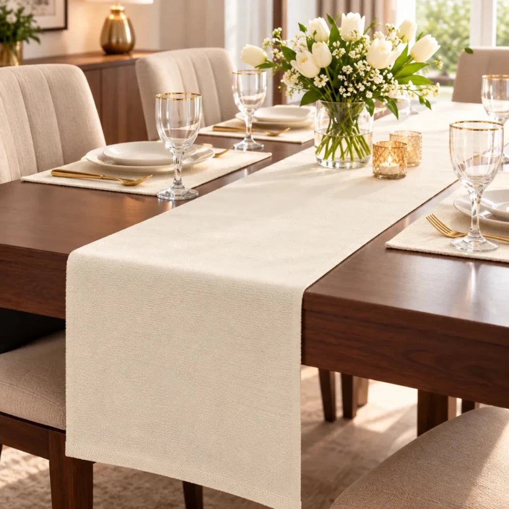 Table Runner (Cream) - myhomestore.com.pk