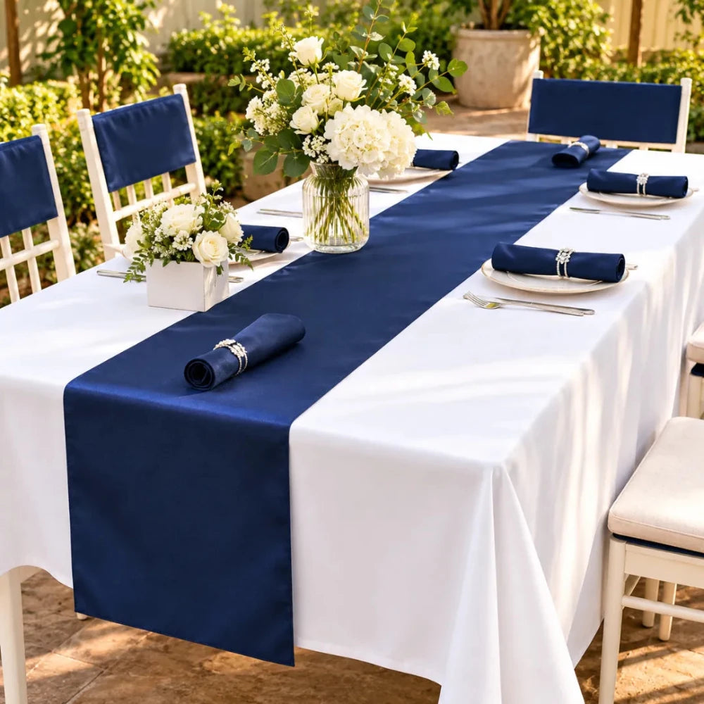 Table Runner (Plain Blue) - myhomestore.com.pk