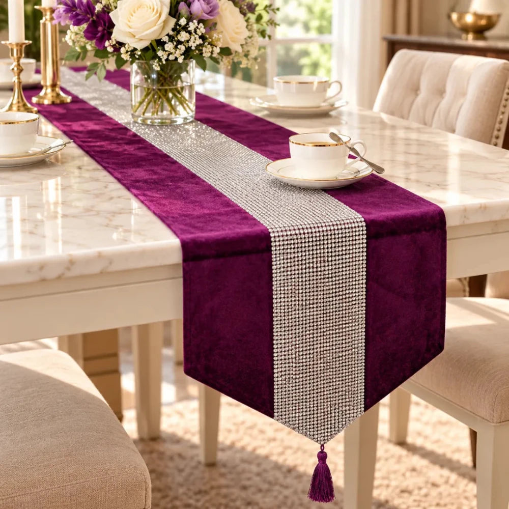 Table Runner (Purple) - myhomestore.com.pk