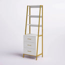 Tall Office Storage Bookshelf – Wood Shelves with Sturdy Metal Frame | Space - Saving Organizer - myhomestore.com.pk