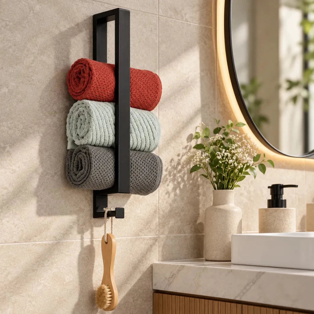 Towel rail Towel Stand With Hook - myhomestore.com.pk
