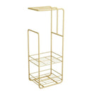 Towel Stand With Storage Shelf For Bathroom - myhomestore.com.pk