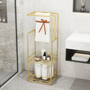 Towel Stand With Storage Shelf For Bathroom - myhomestore.com.pk