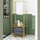 Towel Stand With Storage Shelf For Bathroom - myhomestore.com.pk