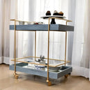Trolley Table Grey with Gold - myhomestore.com.pk
