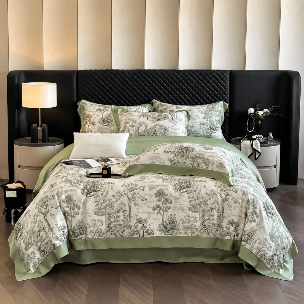 Tropical Forest Plant Printed Bedding Duvet Set - myhomestore.com.pk