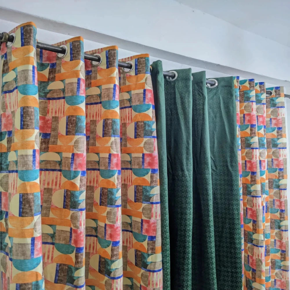 Tropical Haven Cotton Duck Window Curtains - myhomestore.com.pk