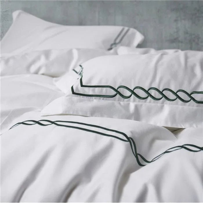 Two Lines Embroidery Duvet Set - myhomestore.com.pk