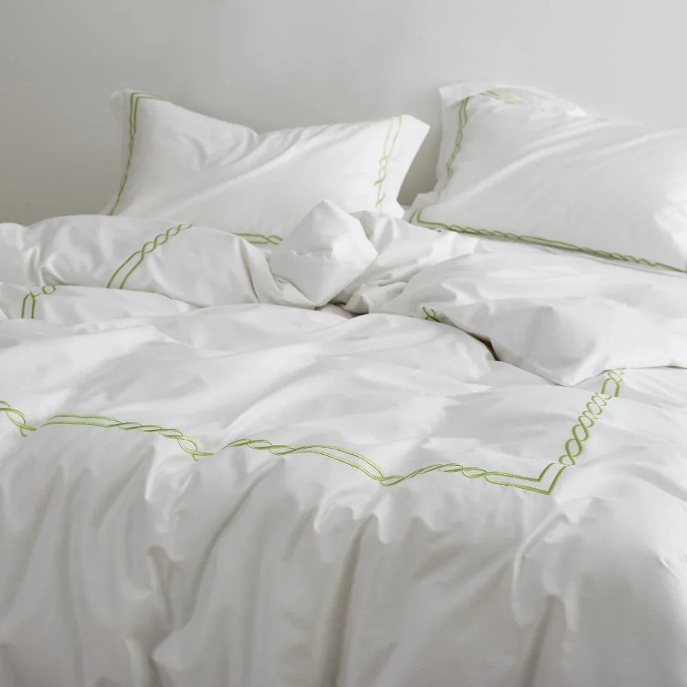 Two Lines Embroidery Duvet Set - myhomestore.com.pk