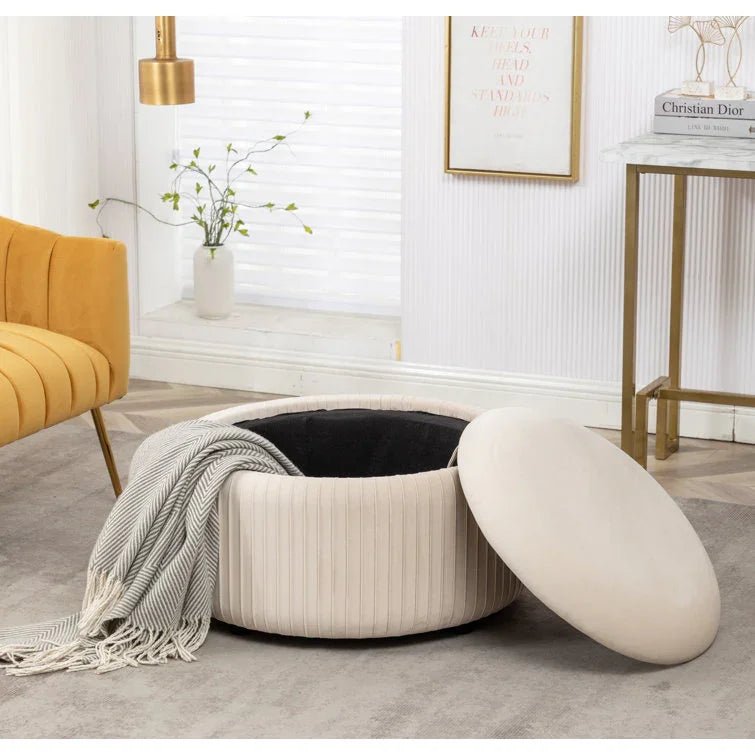 Upholstered Storage Ottoman - myhomestore.com.pk