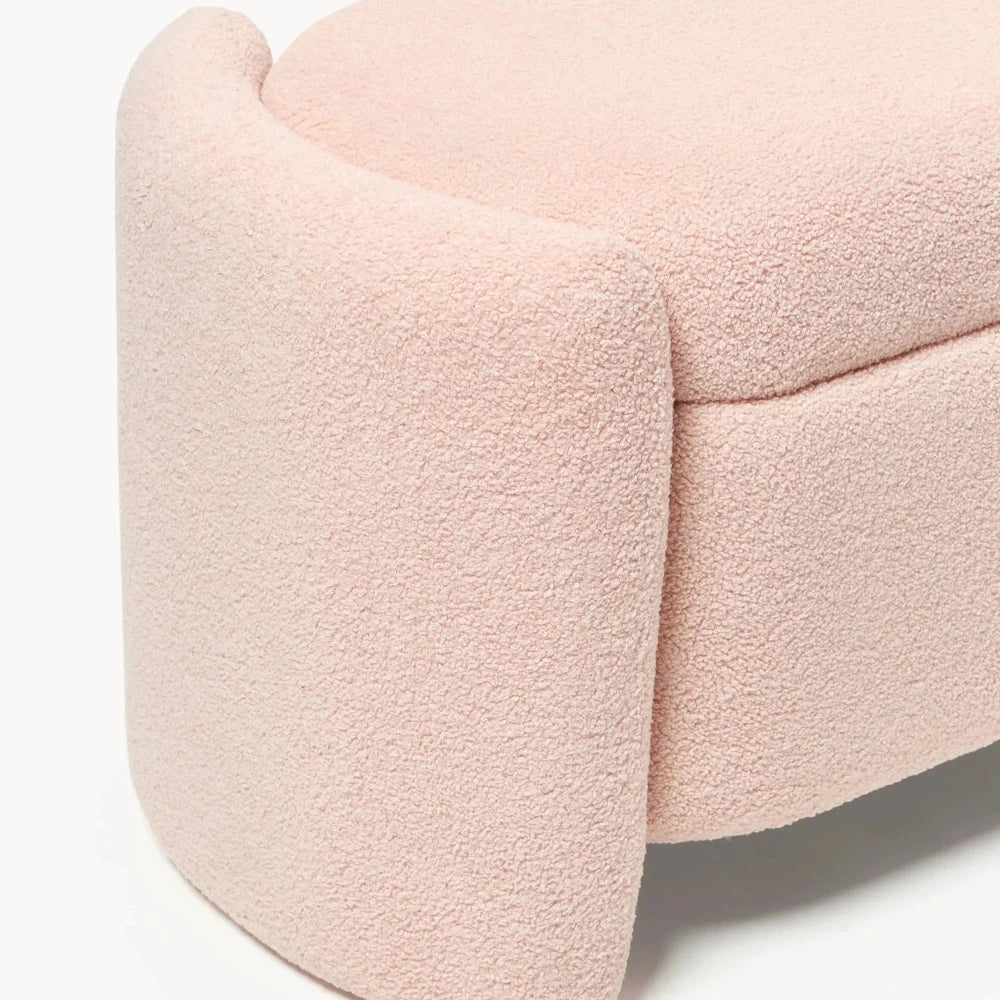 Upholstered teddy bench with storage space - myhomestore.com.pk