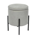 Velvet Round Storage Ottoman - myhomestore.com.pk