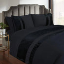 Velvet Stripe Duvet Set - myhomestore.com.pk
