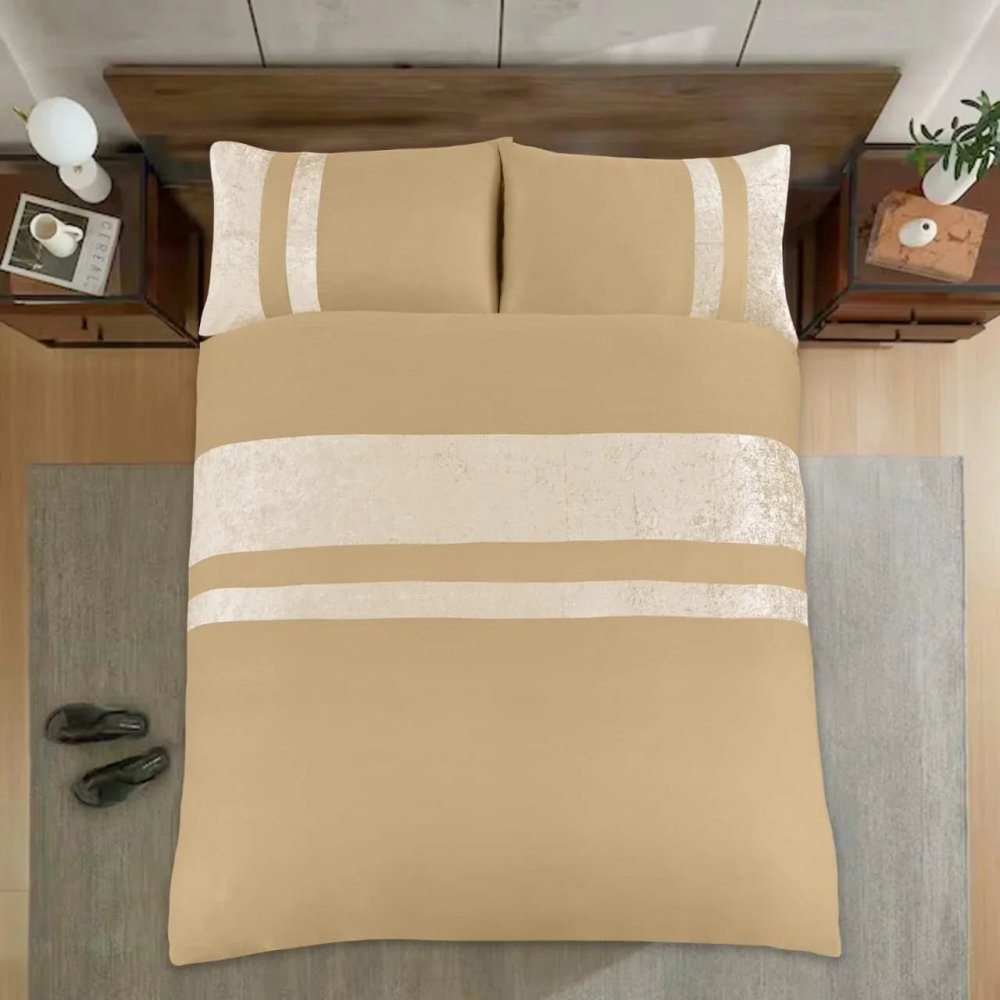 Velvet Stripe Duvet Set - myhomestore.com.pk