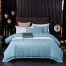 Vertical Ribbon & Lace Duvet Set - myhomestore.com.pk