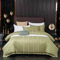 Vertical Ribbon & Lace Duvet Set - myhomestore.com.pk