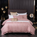 Vertical Ribbon & Lace Duvet Set - myhomestore.com.pk