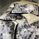 Vintage Black Gray Chic Patchwork Printed Duvet Set - myhomestore.com.pk