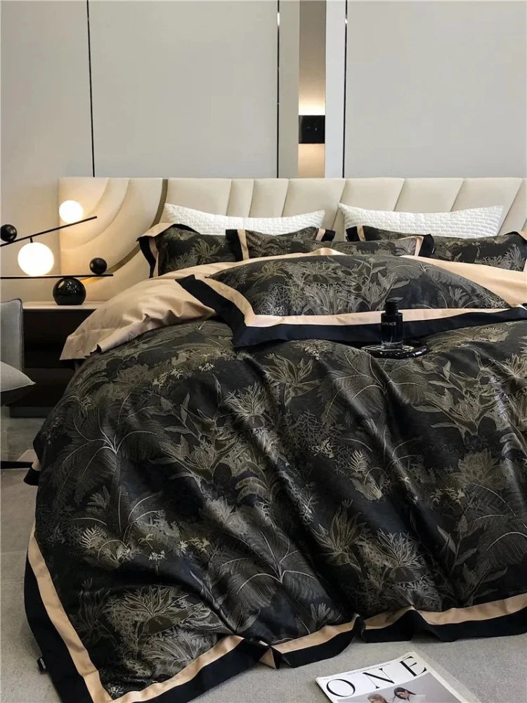 Vintage Chic Printed Bedding Duvet Set – Elegant, Soft & Timeless Comfort - myhomestore.com.pk