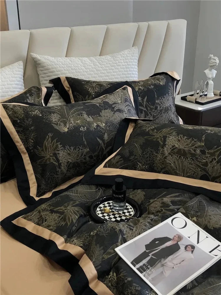 Vintage Chic Printed Bedding Duvet Set – Elegant, Soft & Timeless Comfort - myhomestore.com.pk