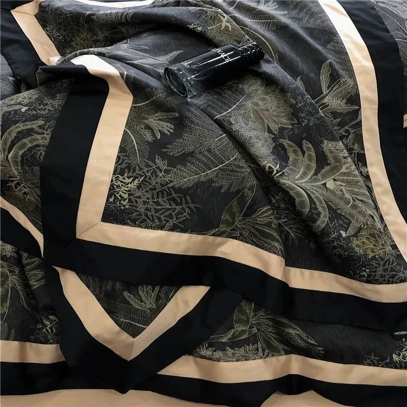 Vintage Chic Printed Bedding Duvet Set – Elegant, Soft & Timeless Comfort - myhomestore.com.pk